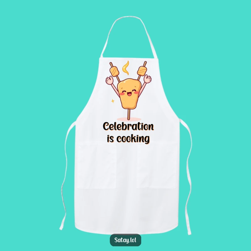 Funny Celebrating Satay Skewer Apron - Joyful Chef's Kitchen Gear