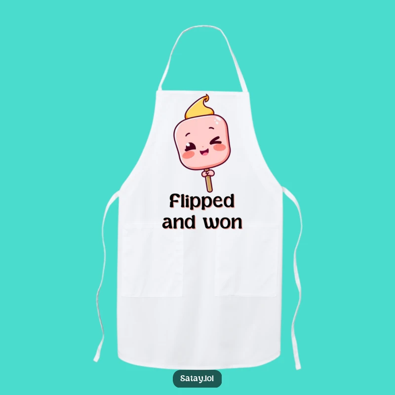 Funny Satay Skewer Winking Apron: Cook with Confident Flair
