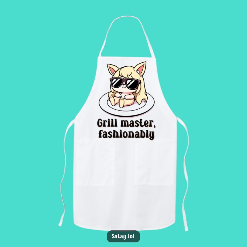 Funny Satay Chef Apron: Hilarious Character Cooking Gear, Practical and Amusing Kitchen Gift