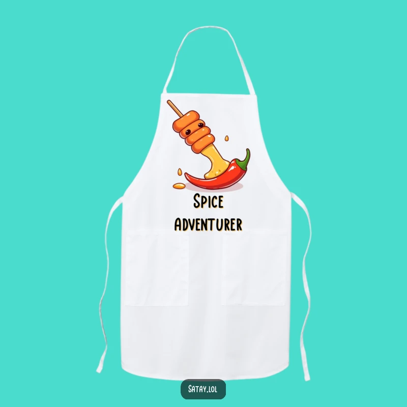 Funny Satay Skewer Chili Apron: Cook with Kick, Perfect Gift for Chefs