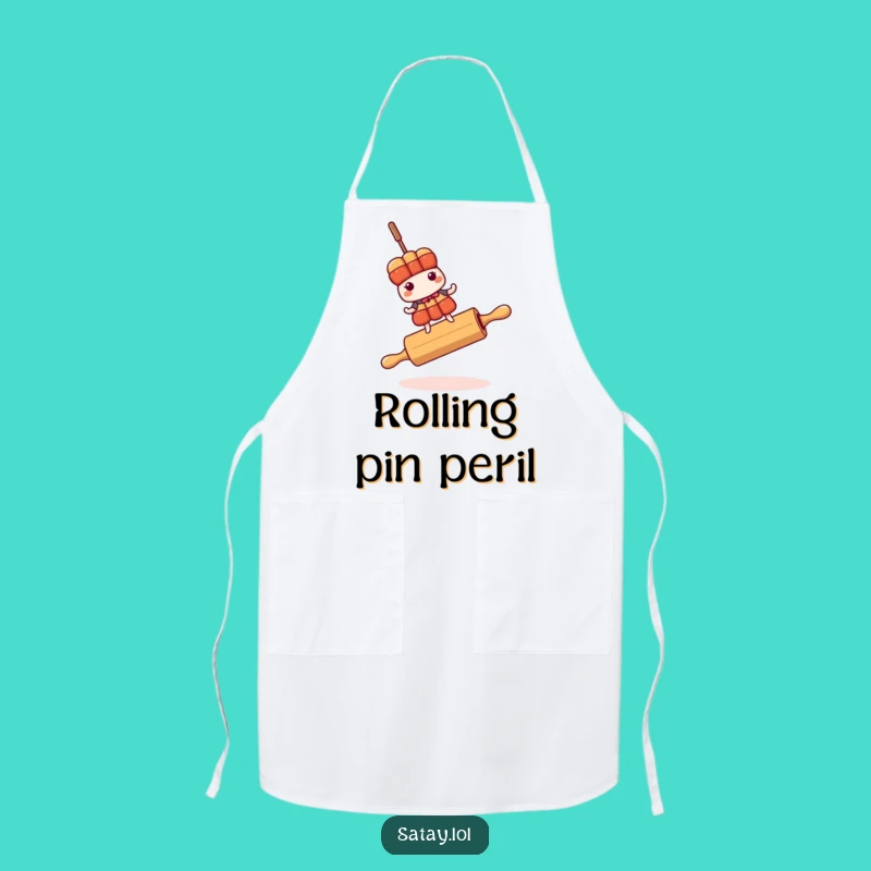 Funny Satay Skewer Rolling Pin Apron - Cook with Wobbly Precision