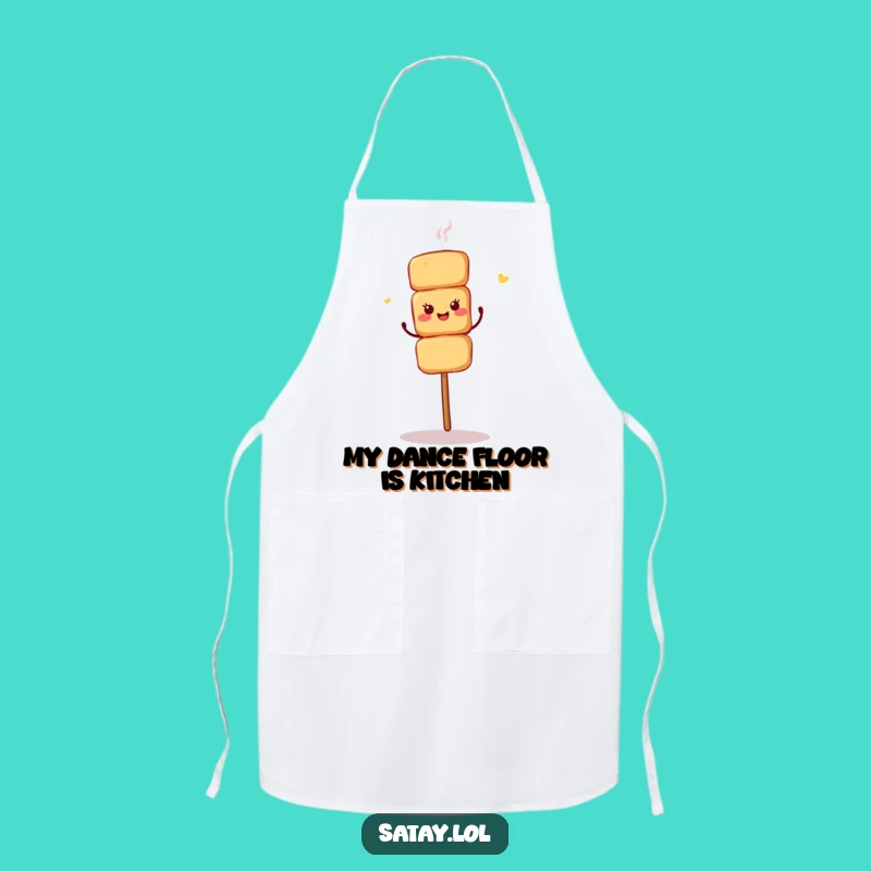 Funny Shimmy Dancing Satay Skewer Apron - Hilarious Chef's Kitchen Gear