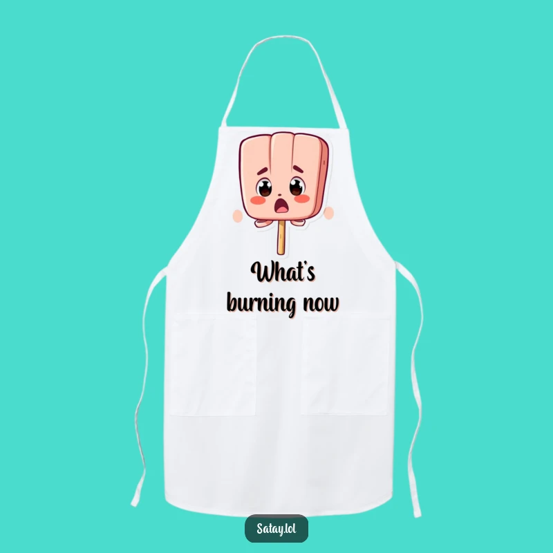 Funny Surprised Satay Skewer Apron: Bug-Eyed Skewer Chef Apron, Hilarious Reaction Gift