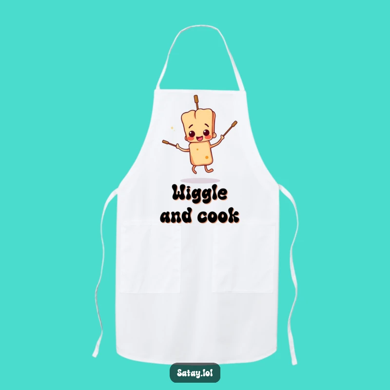 Funny Satay Skewer Dance Apron: Clumsy Chef Moves, Kitchen Hilarious Funny Gift