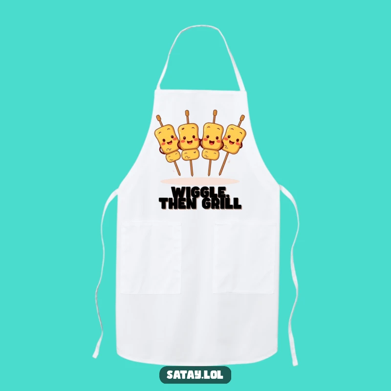 Funny Satay Skewers Jigging Apron: Cook Up Smiles in This Skewer Kitchenware