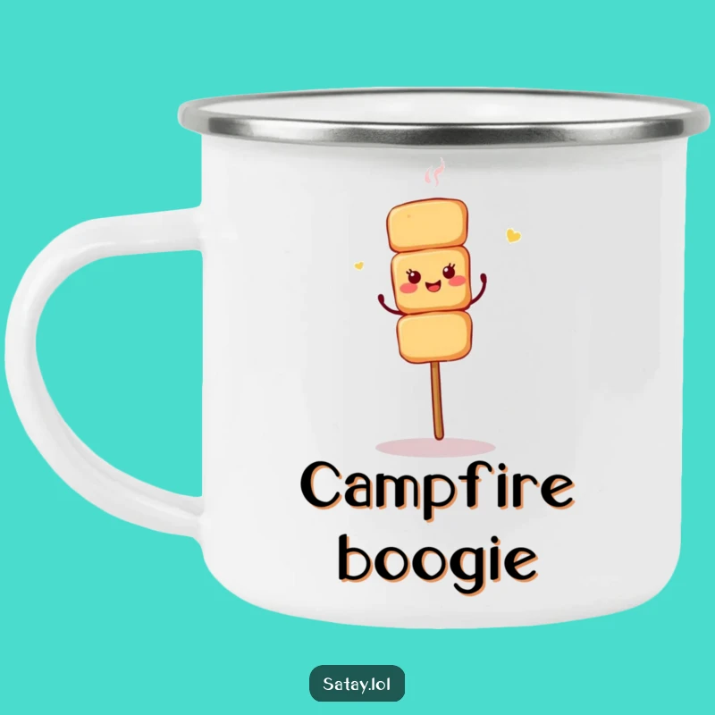 Funny Shimmy Dancing Satay Skewer Camping Mug - Hilarious Outdoor Drinkware