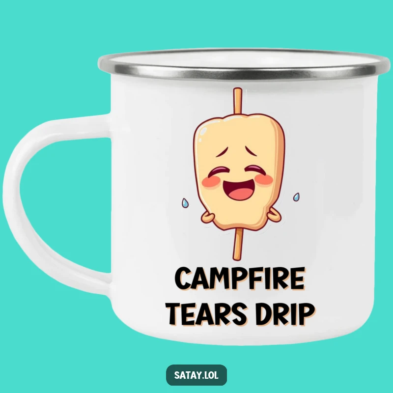 Funny Giggling Satay Skewer Camping Mug: Trail Laughs - Durable Funny Gift!