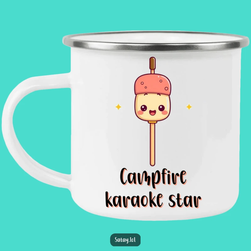 Funny Satay Mic Camping Mug: Adventure with Your Own Spotlight