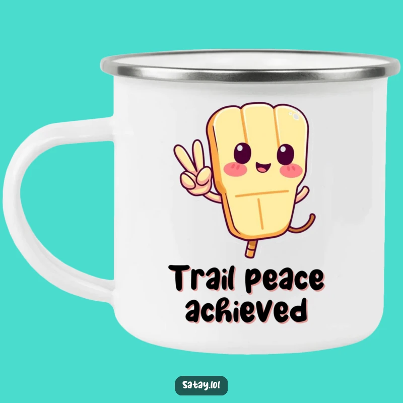 Funny Satay Skewer Peace Camping Mug - Outdoor Skewer Character Gift