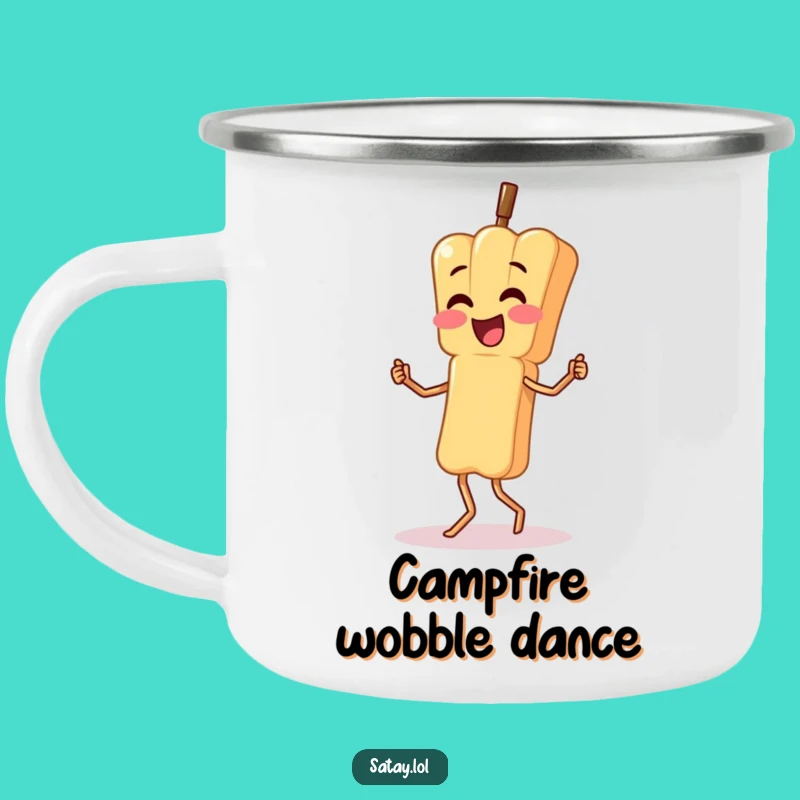 Funny Wobbly Dance Satay Skewer Camping Mug: Trail Moves - Durable Funny Gift!