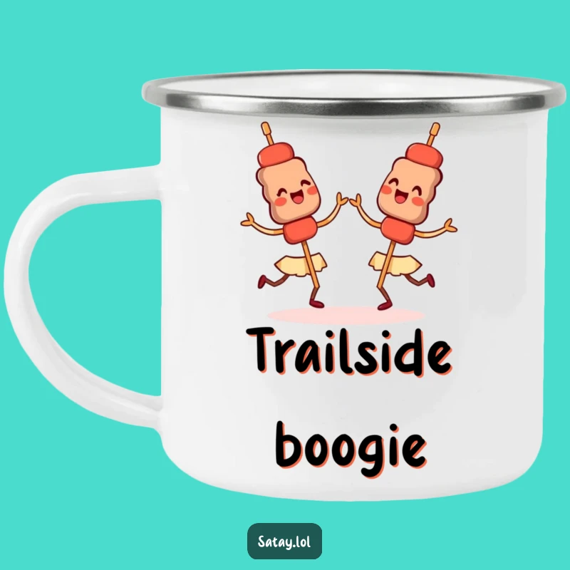 Funny Satay Dance Camping Mug - Synchronized Skewers Camp Gift