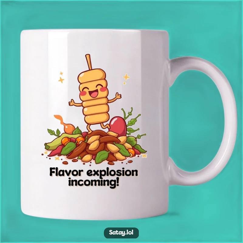 Funny Giggling Satay Mug: Spice Up Your Morning with This Joyful Skewer!