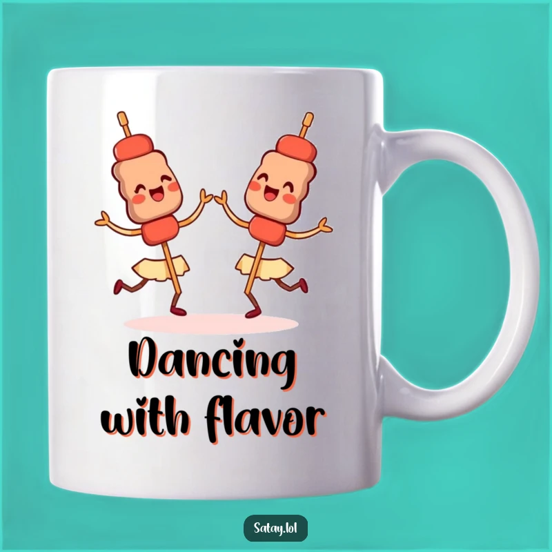 Funny Satay Dance Mug - Synchronized Skewers for Happy Foodie Gift