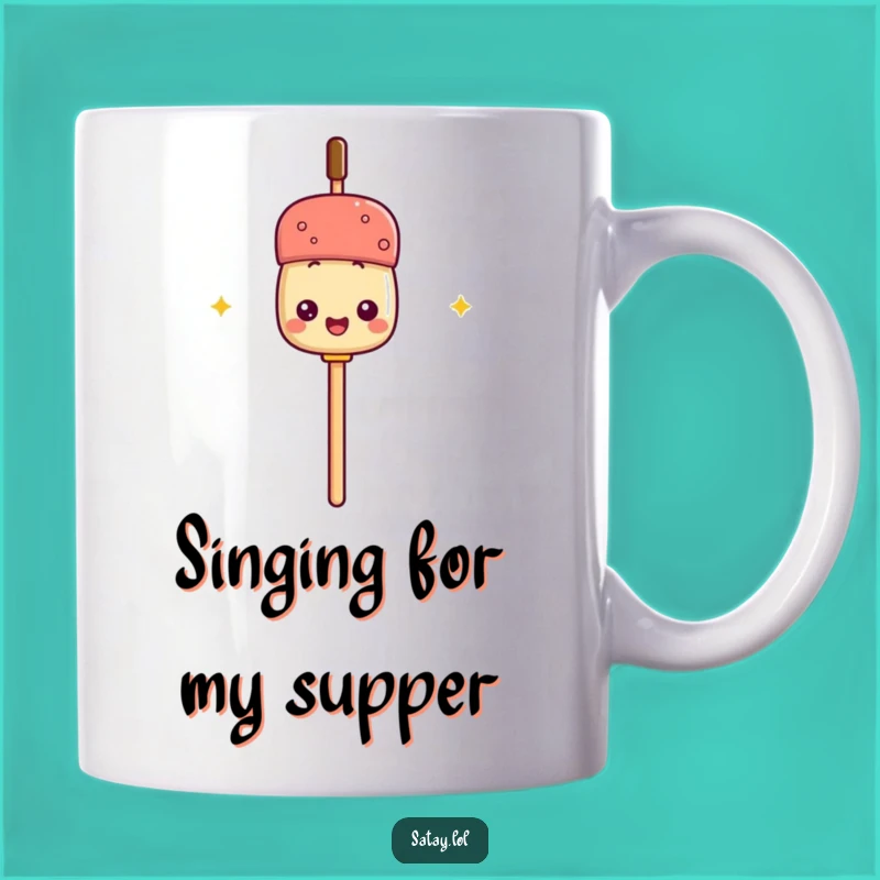 Funny Satay Mic Mug: Hilarious Foodie Gift for Singing Stars