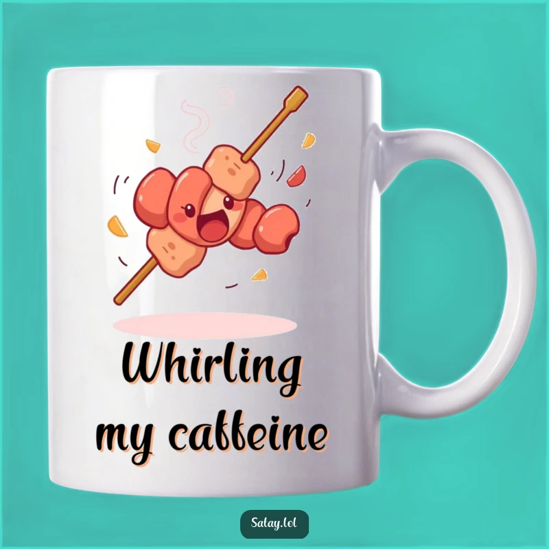 Funny Satay Skewer Dancing Mug: A Hilarious Skewer Party Gift Idea