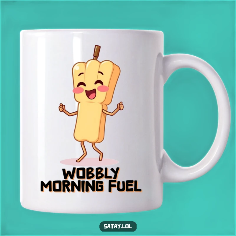 Funny Wobbly Dance Satay Skewer Mug: Silly Moves - Perfect Funny Gift!