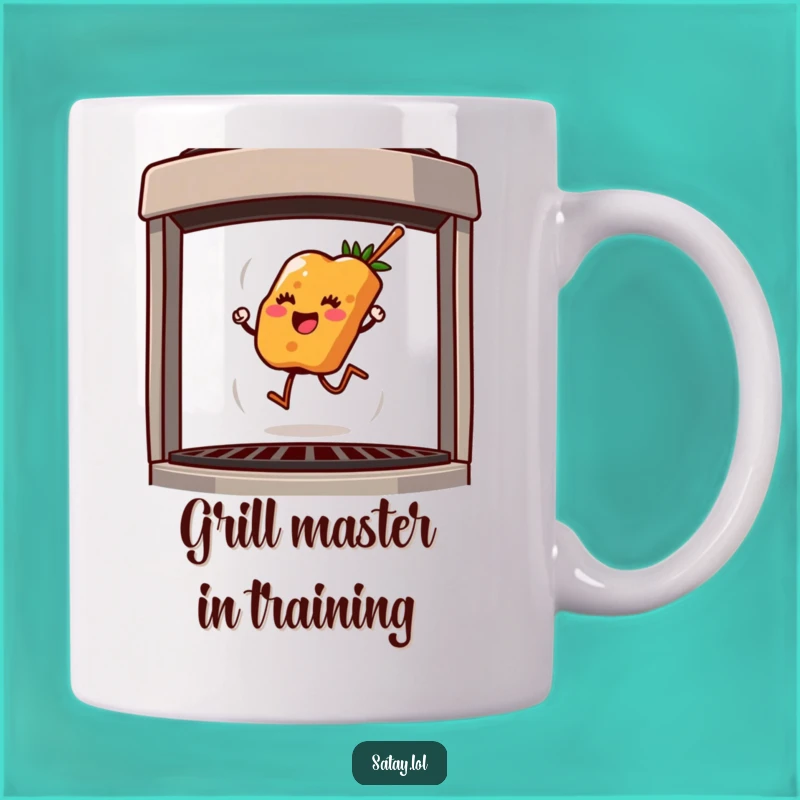 Funny Satay Skewer Grilling Joy Mug: A Hilarious Skewer Gift for Foodies