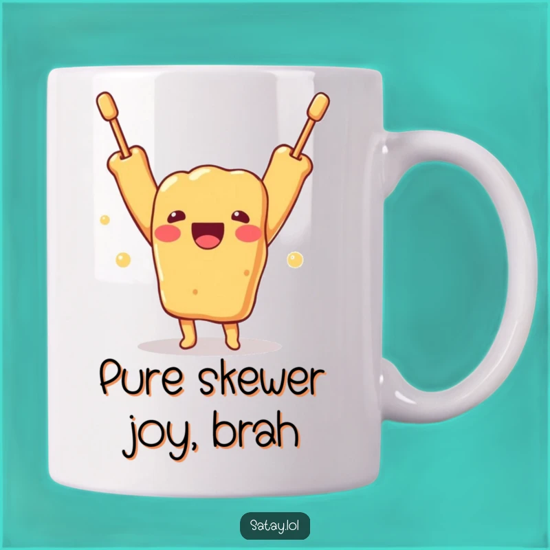 Funny Satay Skewer Joy Mug: A Hilarious Skewer Gift for Food Lovers!