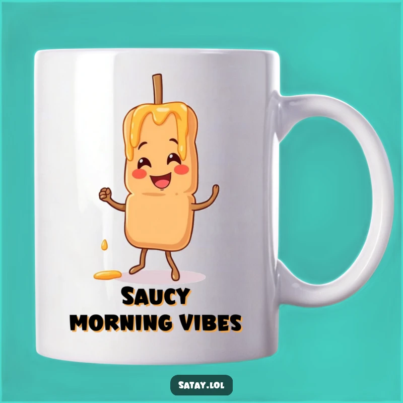 Funny Satay Skewer Jigging Mug: Hilarious Foodie Gift for Skewer Lovers