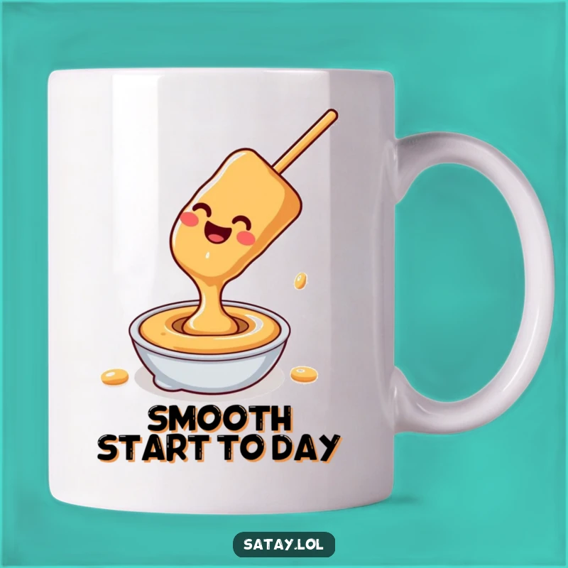 Funny Satay Skewer Peanut Sauce Slide Mug: A Hilarious Gift for Foodies