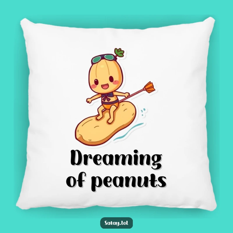 Funny Satay Skewer Surfing Peanut Pillow - Extreme Skewer Character Cushion Gift