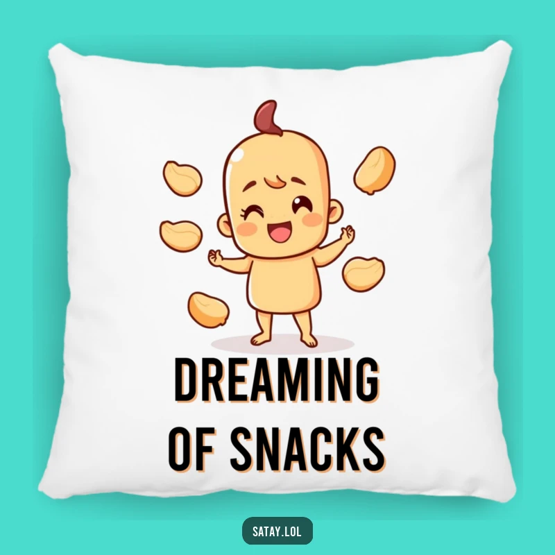Funny Juggling Satay Pillow - Foodie Comfort, Playful Accent for Home, Great Gift