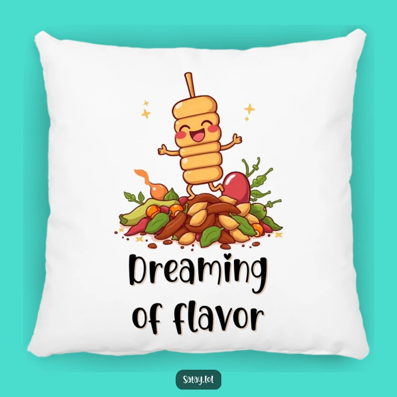 Funny Giggling Satay Pillow: Cuddle Up with This Deliciously Happy Skewer