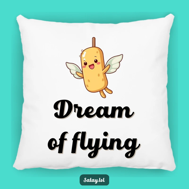 Funny Satay Skewer Flying Pillow: Cozy Dreams for Ambitious Souls, Great Gift