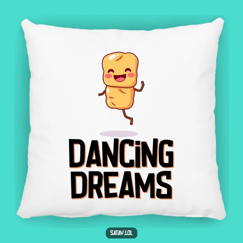 Funny Satay Skewer Pillow: Jigging Skewer Cushion, Grinning Foodie Decor, Cozy Funny Gift