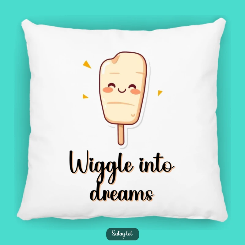 Funny Wiggling Satay Skewer Pillow - Cozy & Cheerful Accent