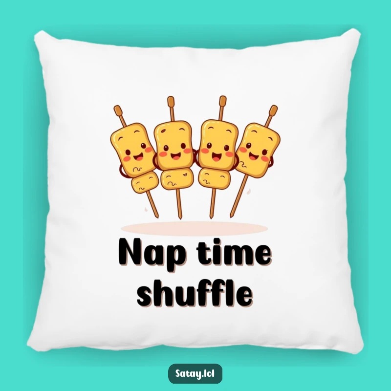 Funny Satay Skewers Jigging Pillow: Cozy Skewer Comfort with a Smile