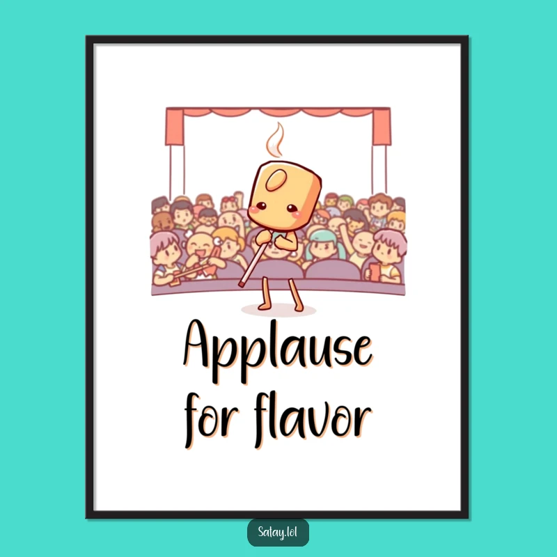 Funny Satay Bowing Digital Art: Instant Theatrical Download, a Perfect Funny Gift