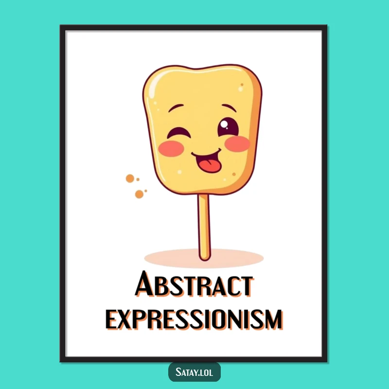 Funny Satay Skewer Digital Art: Hilarious Spinning Design, Instant Decor Gift