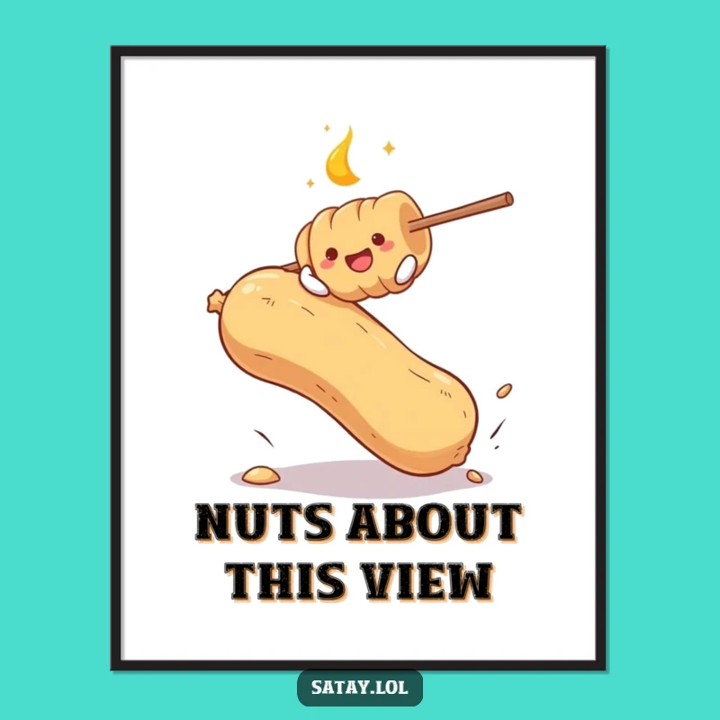 Funny Satay Skewer Peanut Bounce Digital Art - Instant Laughs