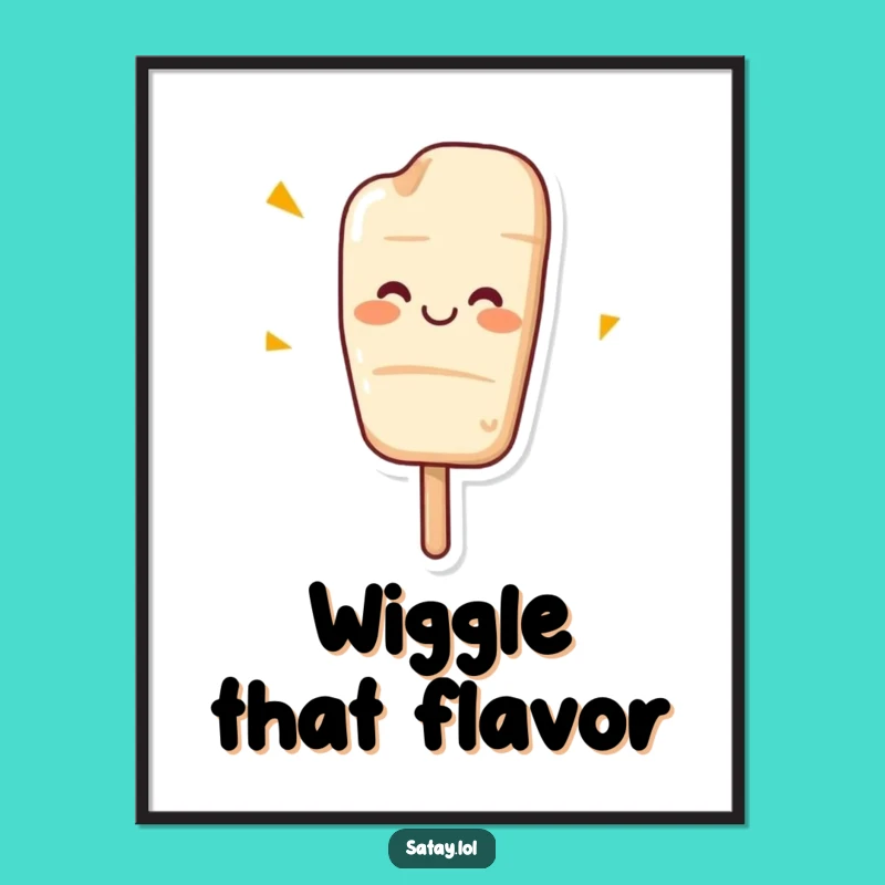 Funny Wiggling Satay Skewer Digital Art - Cheerful Foodie Decor Download