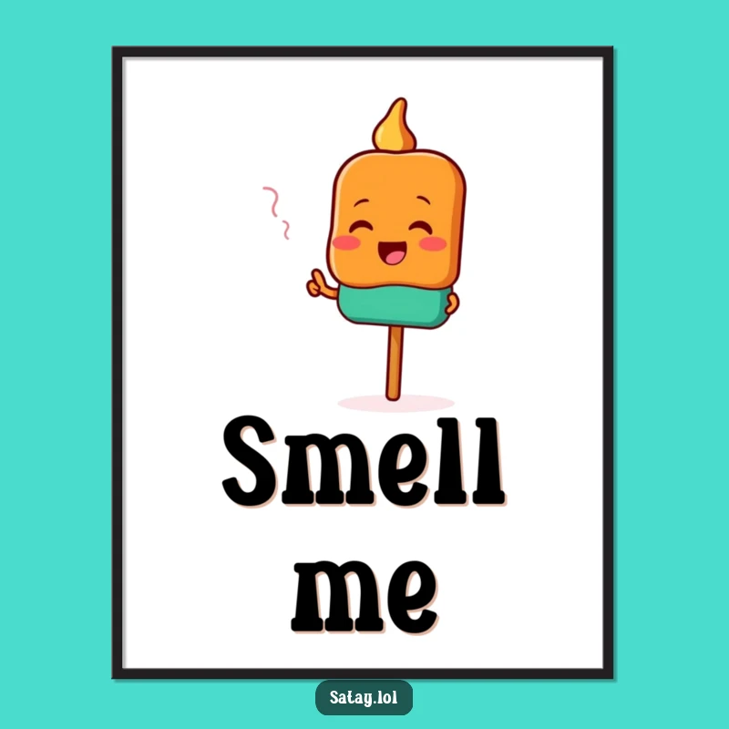 Funny Satay Digital Art: Foodie Pointer Print, A Versatile Funny Gift