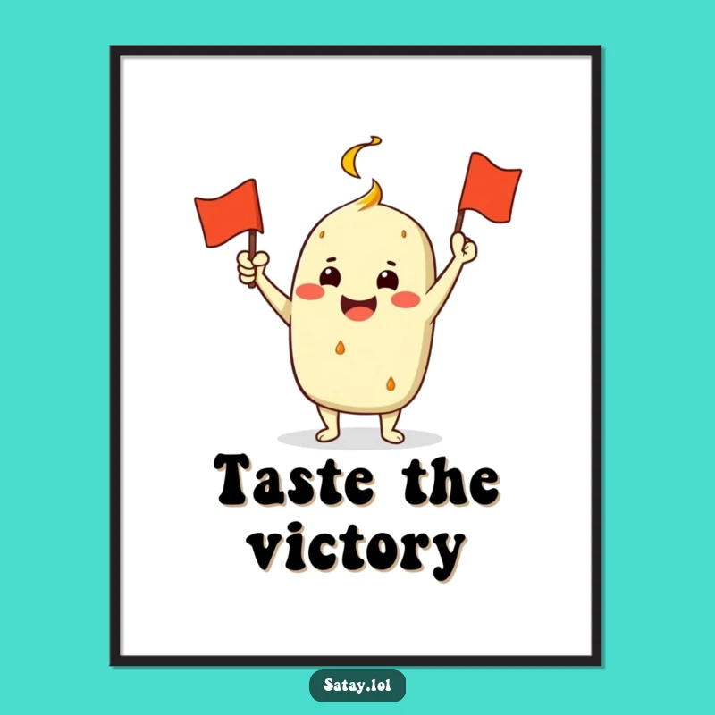 Funny Satay Grill Flag Digital Art: Instant Download for Festive Decor