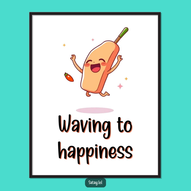 Funny Satay & Chili Joy Digital Art: Instant Flavorful Fun