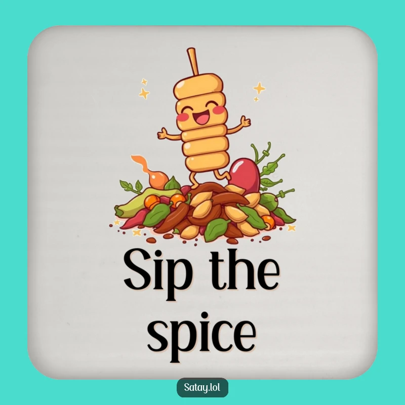 Funny Giggling Satay Coaster: Add Flavorful Fun to Your Table