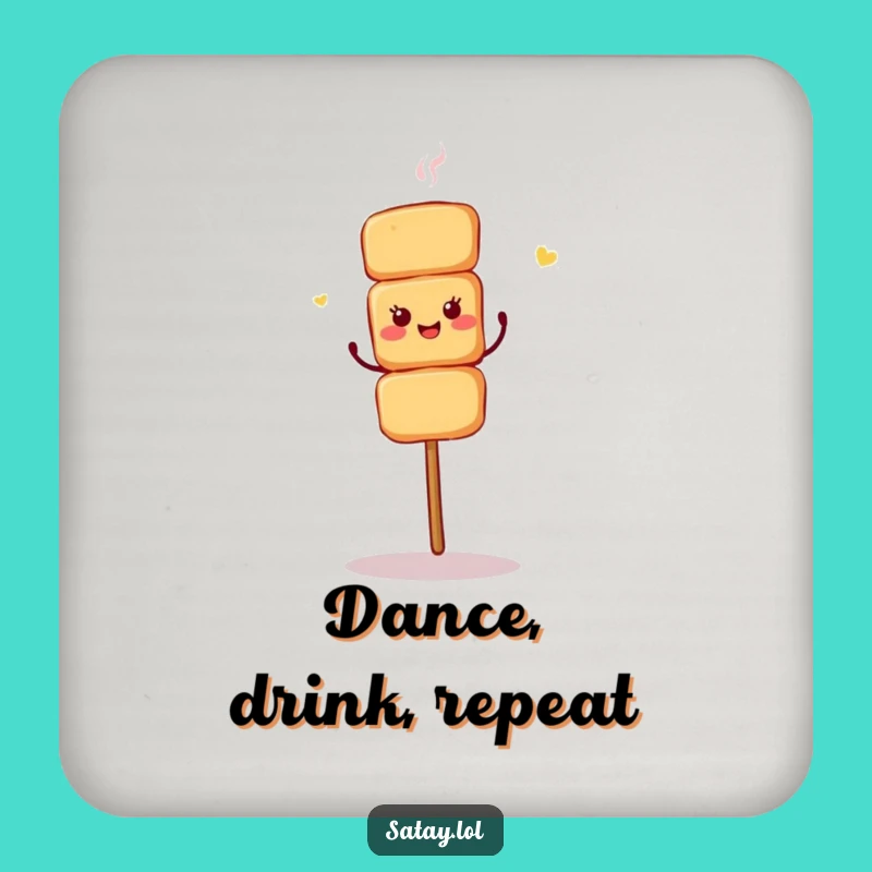 Funny Shimmy Dancing Satay Skewer Coaster - Hilarious Surface Protector