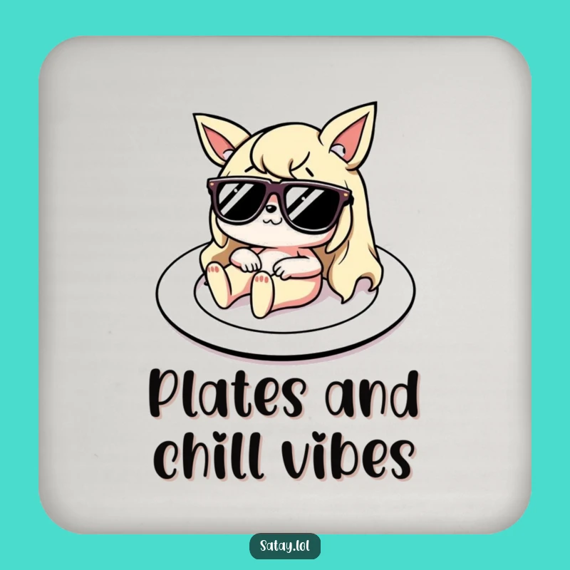 Funny Satay Coaster: Hilarious Character's Plate Protection, Quirky Drink Accessory Gift