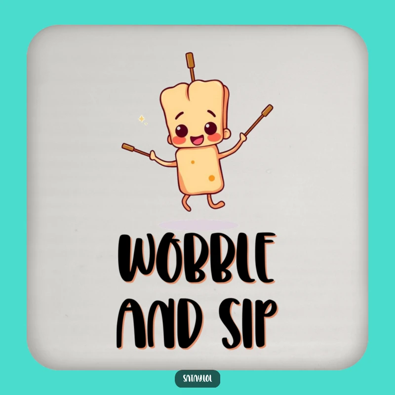 Funny Satay Skewer Dance Coasters: Floppy Skewers Set, Protect Surfaces Funny Gift