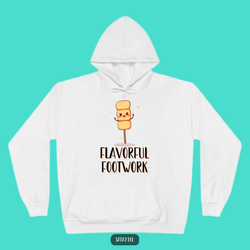 Funny Shimmy Dancing Satay Skewer Hoodie - Cozy & Hilarious Foodie Apparel