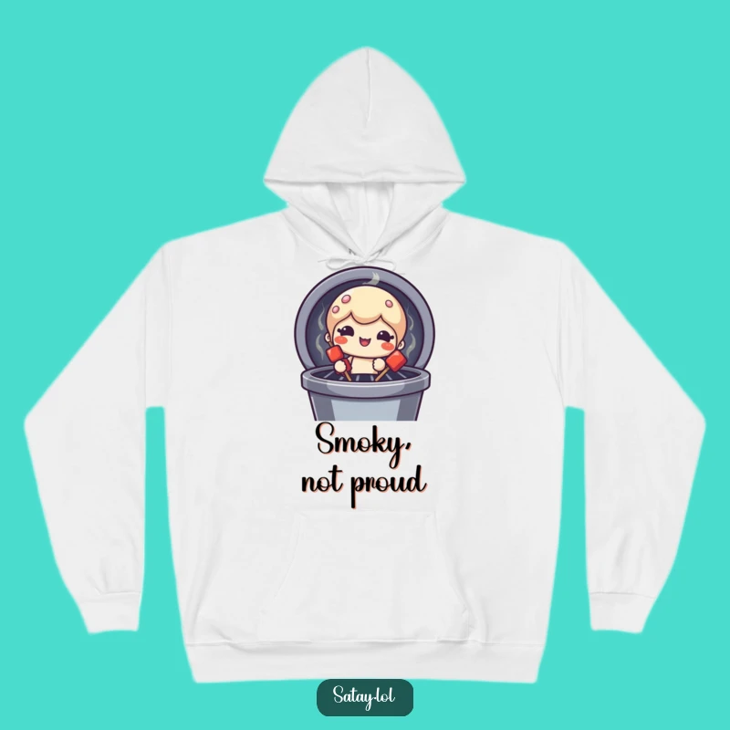 Funny Satay Skewer Hoodie: Cozy Grill Peeker, Warm & Hilarious Funny Gift
