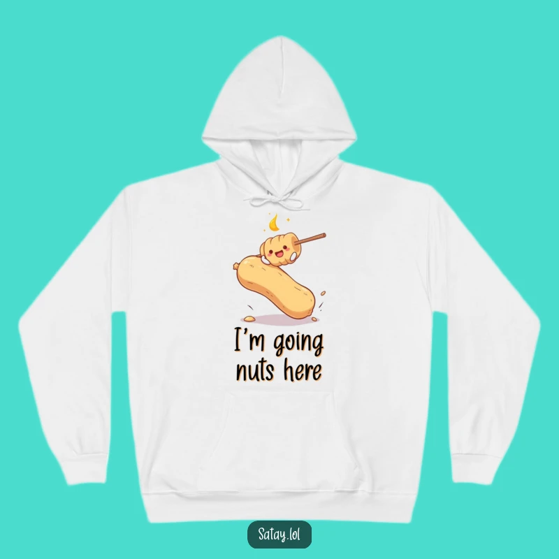 Funny Satay Skewer Peanut Bounce Hoodie - Cozy & Comical Apparel