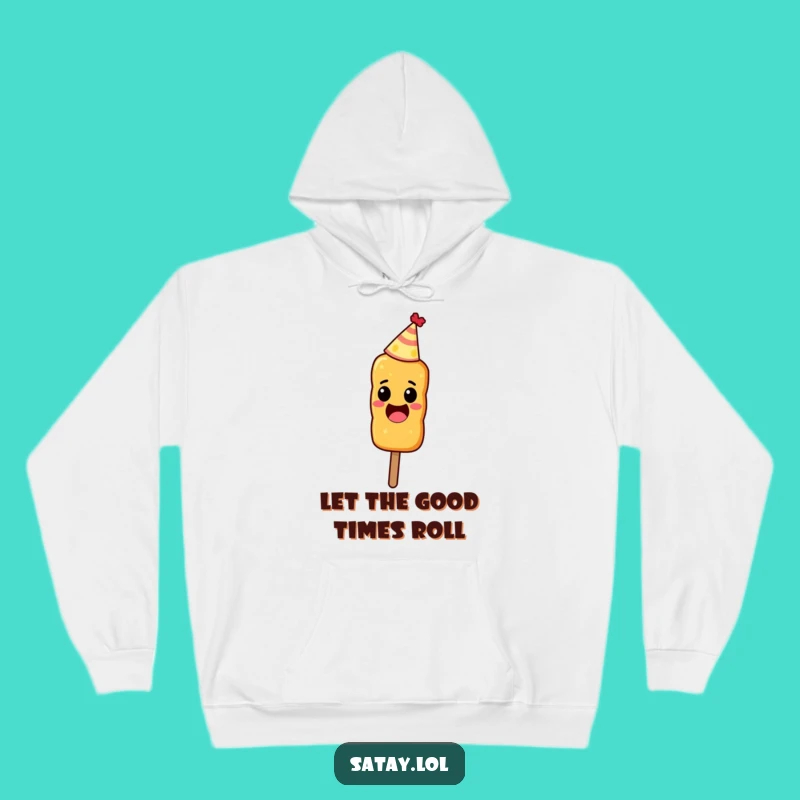 Funny Party Satay Skewer Hoodie - Cozy & Excited Foodie Apparel