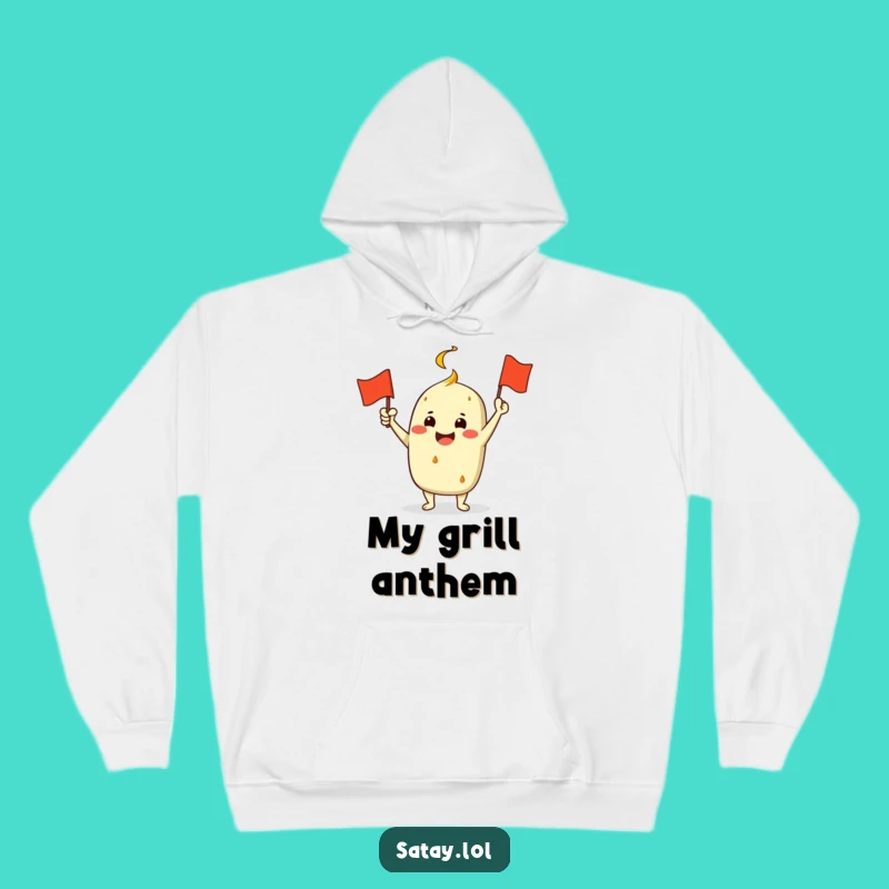 Cozy Funny Satay Grill Flag Hoodie: Warmth Meets Hilarious Celebration