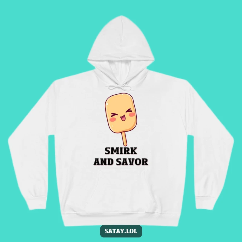 Funny Satay Wink Hoodie: Cozy Skewer Mischief, a Perfect Funny Gift for Jokers