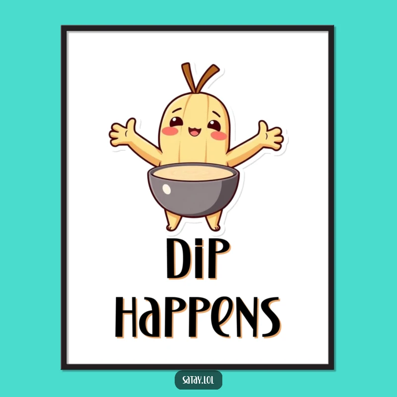 Funny Free Printable Satay Wall Art: Sauce Lover Satay Downloadable Decor