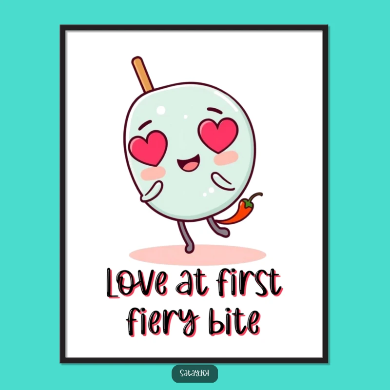 Free Printable Wall Art: Satay Skewer Romance for Funny Downloadable Decor